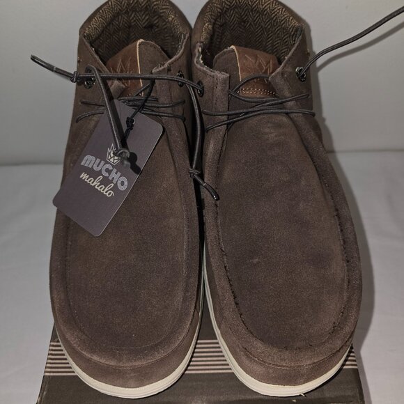 Mucho Mahalo, Kona Chukka Chocolate Suede Men's US Size 12M - Picture 2 of 6